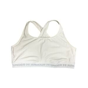 Under Armour Mid Crossback Sports Bra 1362897 White Size 2X